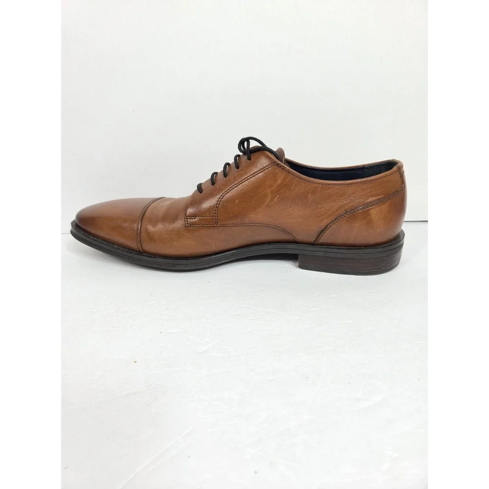 Cole Haan Grand Os Lenox Hill Cap Toe Shoe Oxford Lace Up Tan Brown Men 13 M